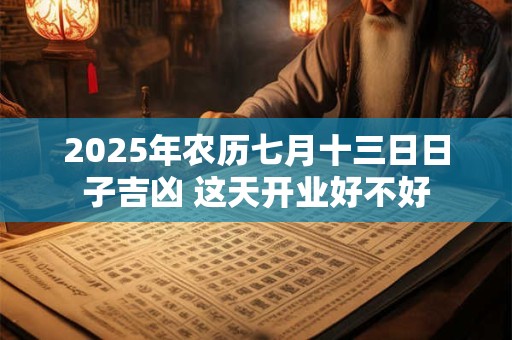 2025年农历七月十三日日子吉凶 这天开业好不好