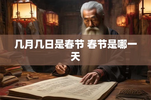 几月几日是春节 春节是哪一天