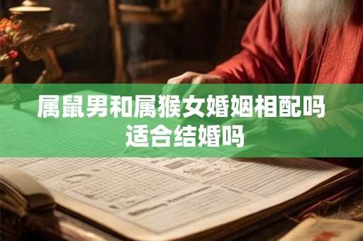 属鼠男和属猴女婚姻相配吗 适合结婚吗