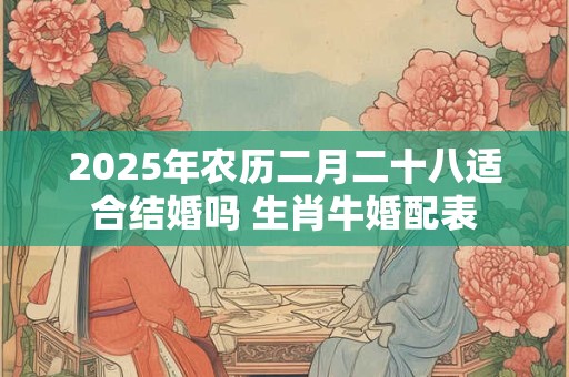 2025年农历二月二十八适合结婚吗 生肖牛婚配表