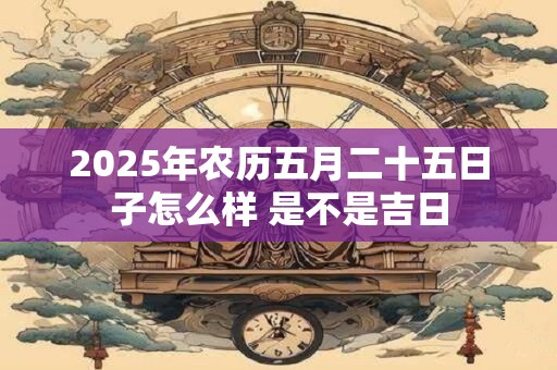 2025年农历五月二十五日子怎么样 是不是吉日