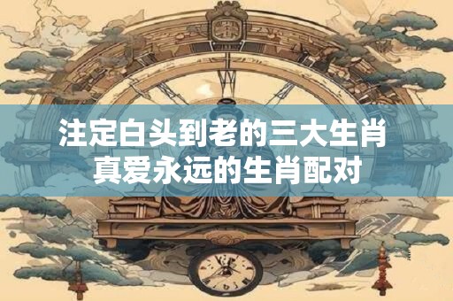 注定白头到老的三大生肖 真爱永远的生肖配对
