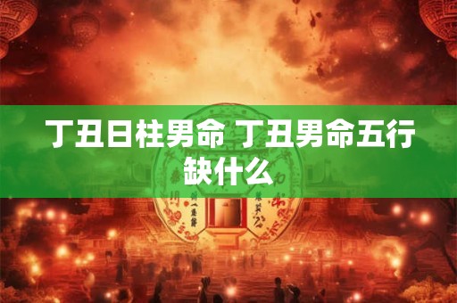 丁丑日柱男命 丁丑男命五行缺什么