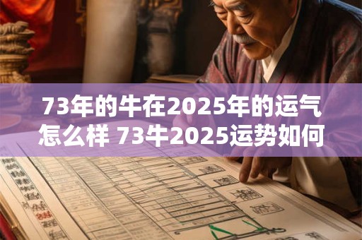 73年的牛在2025年的运气怎么样 73牛2025运势如何