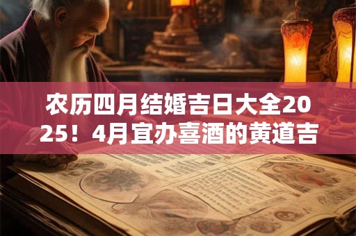 农历四月结婚吉日大全2025！4月宜办喜酒的黄道吉日