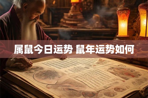 属鼠今日运势 鼠年运势如何 属鼠今日运势 鼠年运势如何