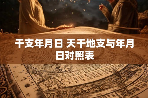 干支年月日 天干地支与年月日对照表