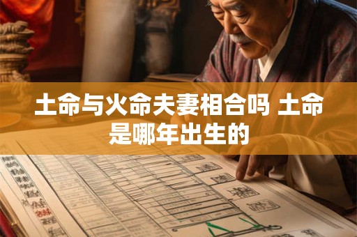 土命与火命夫妻相合吗 土命是哪年出生的