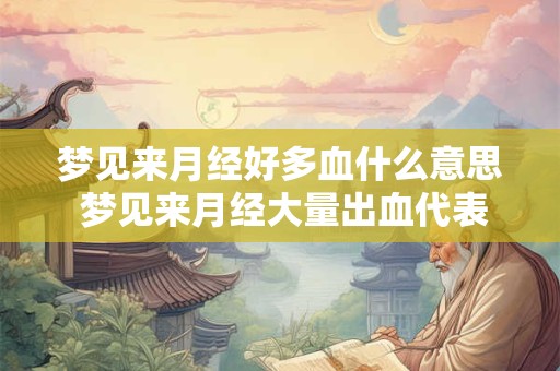 梦见来月经好多血什么意思 梦见来月经大量出血代表什么