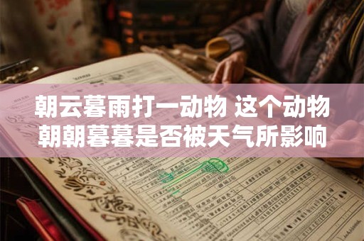 朝云暮雨打一动物 这个动物朝朝暮暮是否被天气所影响
