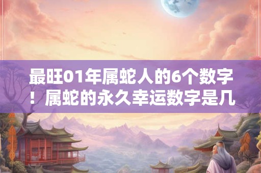 最旺01年属蛇人的6个数字！属蛇的永久幸运数字是几