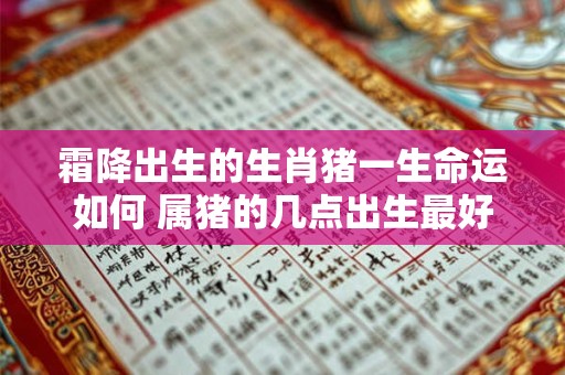 霜降出生的生肖猪一生命运如何 属猪的几点出生最好命