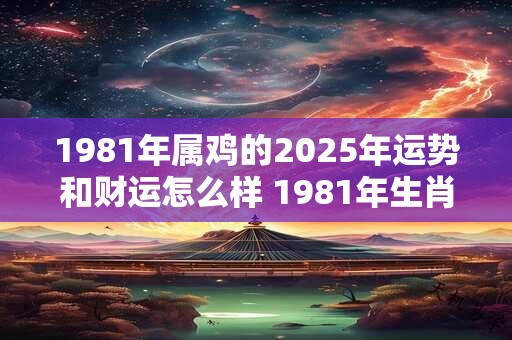1981年属鸡的2025年运势和财运怎么样 1981年生肖鸡的2025年运势和财运如何