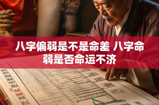 八字偏弱是不是命差 八字命弱是否命运不济