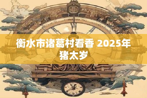 衡水市诸葛村看香 2026年猪太岁