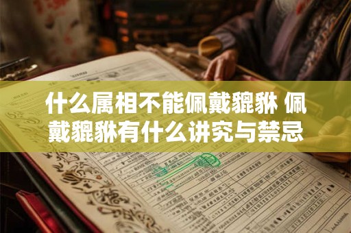 什么属相不能佩戴貔貅 佩戴貔貅有什么讲究与禁忌