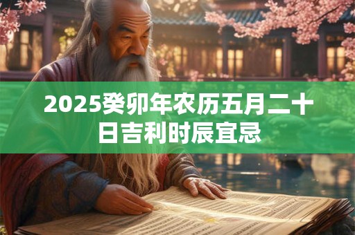 2025癸卯年农历五月二十日吉利时辰宜忌 2025癸卯年农历五月二十日吉利时辰宜忌