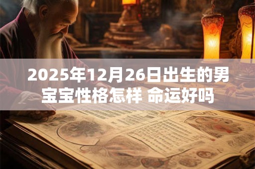 2025年12月26日出生的男宝宝性格怎样 命运好吗