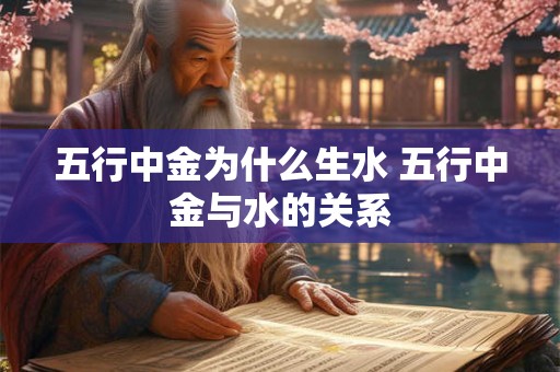 五行中金为什么生水 五行中金与水的关系