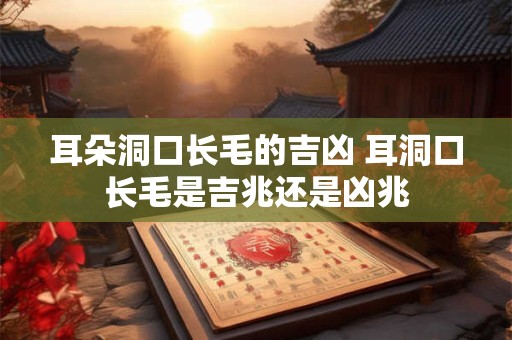 耳朵洞口长毛的吉凶 耳洞口长毛是吉兆还是凶兆