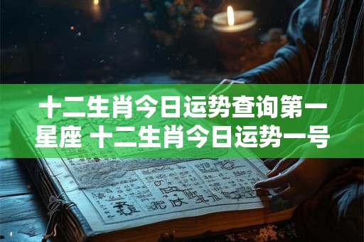 十二生肖今日运势查询第一星座 十二生肖今日运势一号星座是哪个