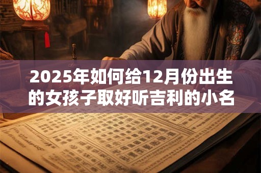 2025年如何给12月份出生的女孩子取好听吉利的小名