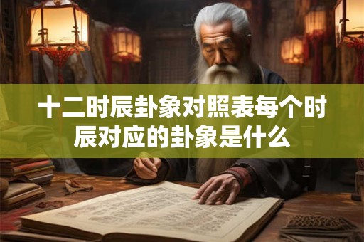 十二时辰卦象对照表每个时辰对应的卦象是什么