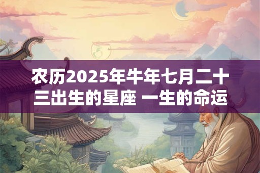 农历2025年牛年七月二十三出生的星座 一生的命运运势如何