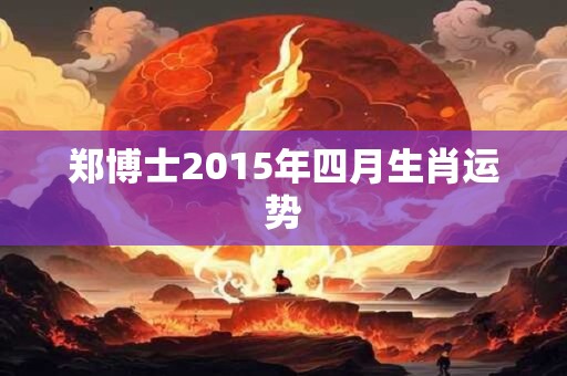 详细阅读:郑博士2015年四月生肖运势 郑博士2015年四月生肖运势
