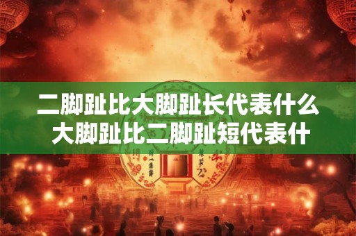 二脚趾比大脚趾长代表什么 大脚趾比二脚趾短代表什么