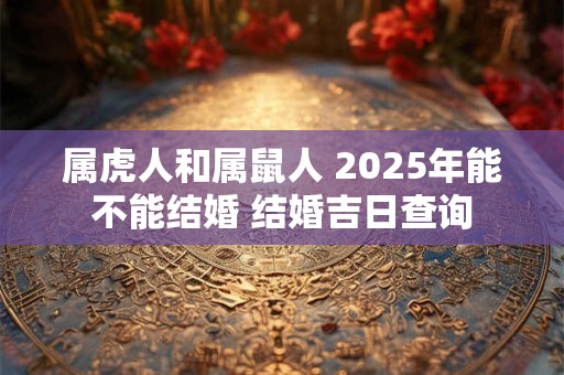 属虎人和属鼠人 2025年能不能结婚 结婚吉日查询