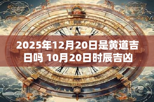 2025年12月20日是黄道吉日吗 10月20日时辰吉凶