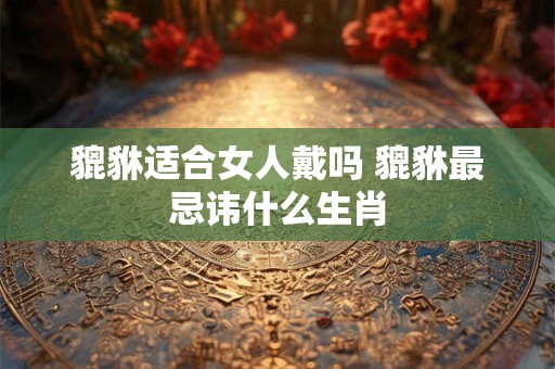 貔貅适合女人戴吗 貔貅最忌讳什么生肖