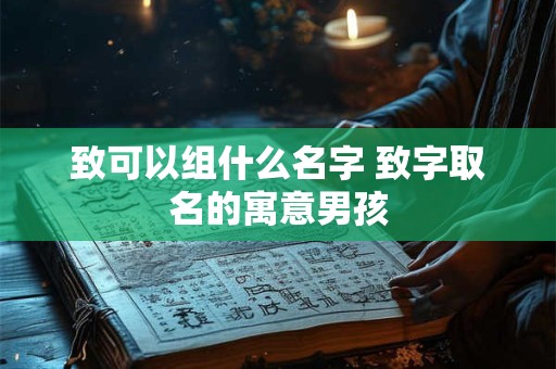 致可以组什么名字 致字取名的寓意男孩