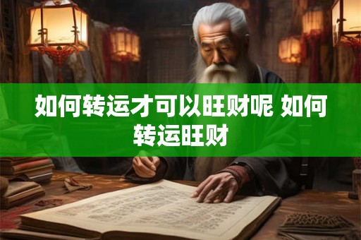 如何转运才可以旺财呢 如何转运旺财