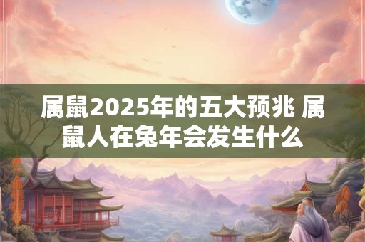 属鼠2025年的五大预兆 属鼠人在兔年会发生什么
