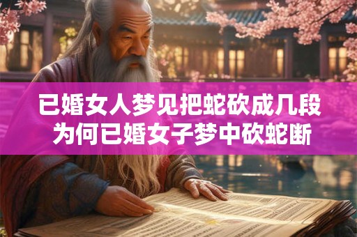 已婚女人梦见把蛇砍成几段 为何已婚女子梦中砍蛇断为数截