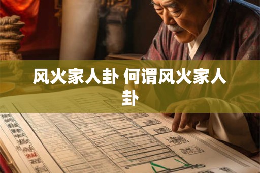 风火家人卦 何谓风火家人卦