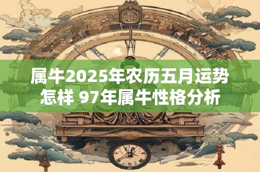 属牛2025年农历五月运势怎样 97年属牛性格分析