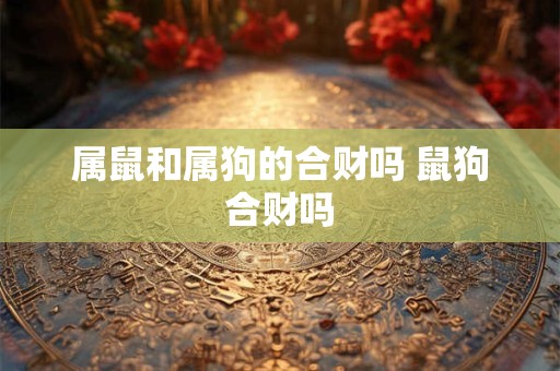 属鼠和属狗的合财吗 鼠狗合财吗