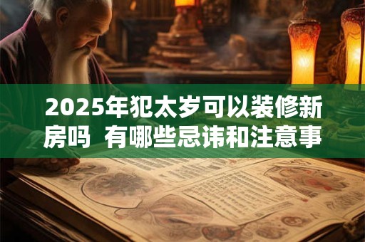 2025年犯太岁可以装修新房吗  有哪些忌讳和注意事项