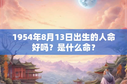 1954年8月13日出生的人命好吗？是什么命？