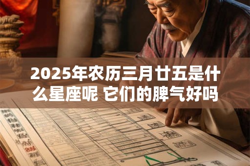 2025年农历三月廿五是什么星座呢 它们的脾气好吗