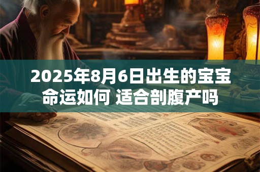 2025年8月6日出生的宝宝命运如何 适合剖腹产吗
