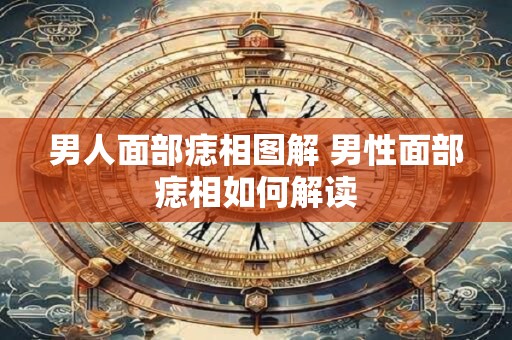 男人面部痣相图解 男性面部痣相如何解读
