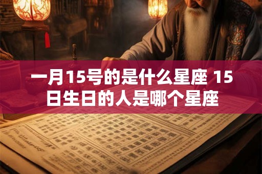一月15号的是什么星座 15日生日的人是哪个星座