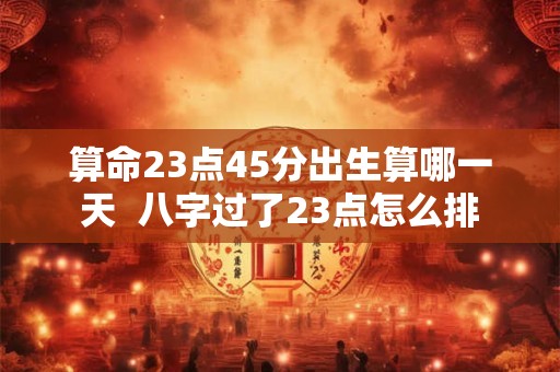 算命23点45分出生算哪一天  八字过了23点怎么排