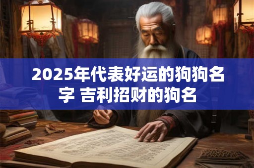 2025年代表好运的狗狗名字 吉利招财的狗名