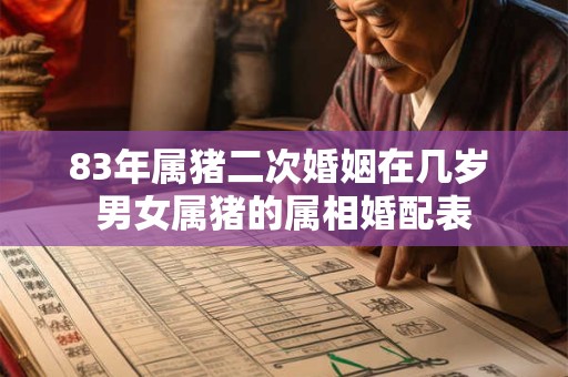 83年属猪二次婚姻在几岁 男女属猪的属相婚配表