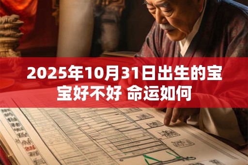 2025年10月31日出生的宝宝好不好 命运如何